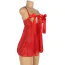 Комплект Star Night Bow-Knot Hollow Out Babydoll Set, красный: пеньюар + трусики - Фото №5