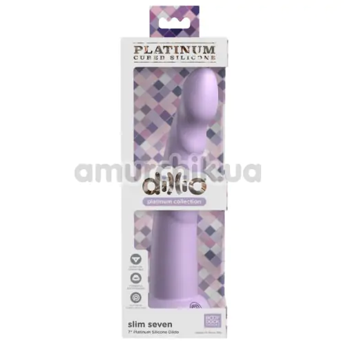 Фалоімітатор Dillio Platinum Collection Slim Seven 7, фіолетовий