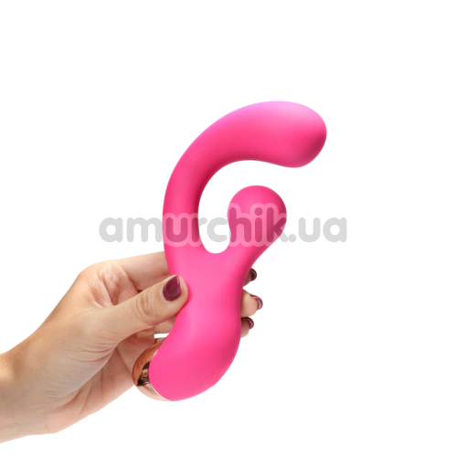 Вібратор з ротацією Crushious Pleaser, рожевий