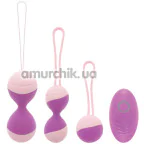 Набір вагінальних кульок з вібрацією S Pleasures Premium Kegel Collection, бузковий - Фото №1