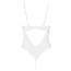 Боді Obsessive Alissium Crotchless, біле - Фото №4