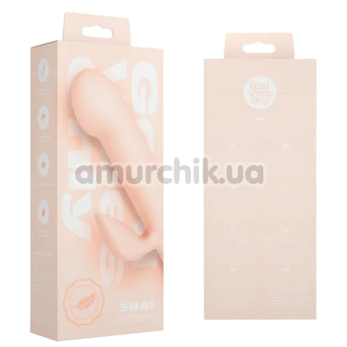 Вібратор з поштовхами Good Vibes Only Shai, персиковий