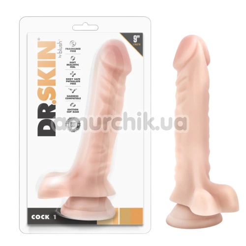 Фаллоимитатор Dr. Skin Cock 1 Realistic 9, телесный