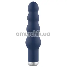 Вибратор Mai Attraction Pleasure Toys Silver Edition Bubbles, синий - Фото №1