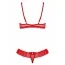 Комплект Obsessive 827-SET-3 красный: бюстгальтер + трусики-стринги  - Фото №6