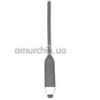 Уретральна вставка з вібрацією для чоловіків Silicone Men's Dilator, серая - Фото №1