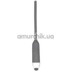 Уретральна вставка з вібрацією для чоловіків Silicone Men's Dilator, серая - Фото №1