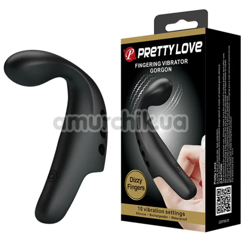 Вибратор на палец Pretty Love Fingering Vibrator Gorgon, черный