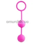 Вагінальні кульки ребристі Lovetoy Kegel Balls, рожеві - Фото №1