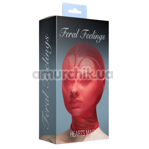 Маска Feral Feelings Hearts Mask, красная