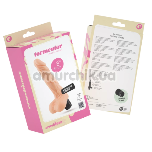 Вибратор Crushious Tormentor, телесный