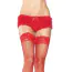 Трусики-шортики Leg Avenue Micromesh Lace Ruffle Tanga Shorts, червоні - Фото №1
