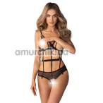 Боді Obsessive Euridia, чорне - Фото №1