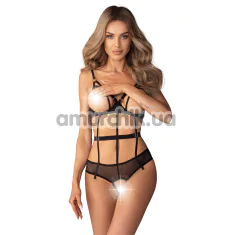 Боді Obsessive Euridia, чорне - Фото №1