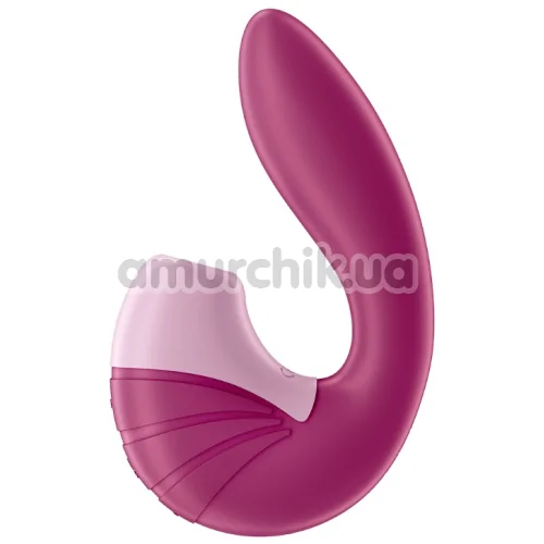 Вибратор с вакуумным стимулятором Satisfyer Supernova, бордовый