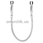 Зажимы для сосков Sins Inquisition The Pinch Nipple Clamps With Chain, серебряные - Фото №1