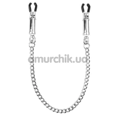 Зажимы для сосков Sins Inquisition The Pinch Nipple Clamps With Chain, серебряные - Фото №1