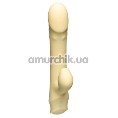 Вибратор с вакуумным стимулятором и толчками Odeco Every Night Toys Rabbit Vibe 2413, желтый - Фото №1