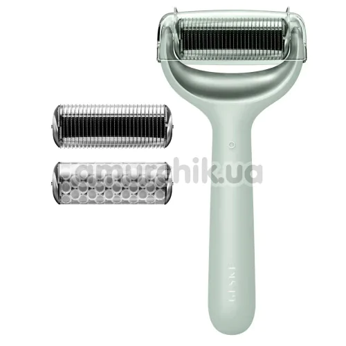 Массажер-роллер для лица и тела с микроиглами Geske MicroNeedle Face & Body Roller 8 in 1, зеленый - Фото №1