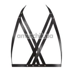 Портупея Bijoux Indiscrets Maze Halter Bra Harness, черная - Фото №1