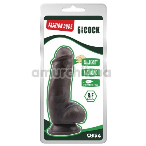 Фаллоимитатор Fashion Dude Cock 6.9, темно-коричневый
