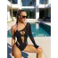 Боди Star Night One Shoulder Sparkle Rhinestone Bodysuit, черное - Фото №12