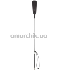 Стек DS Fetish Classic Riding Crop With Metal Tips Long, чорний - Фото №1