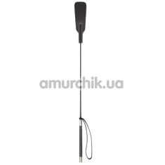 Стек DS Fetish Classic Riding Crop With Metal Tips Long, черный - Фото №1