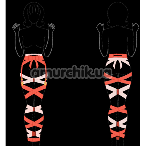 Бондажний набір Upko Bowknot Body Straps Bondage Set Bottom, червоний