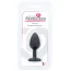 Анальна пробка з рожевим кристалом All Time Favorites Silicone Diamond Anal Plug, чорна - Фото №4