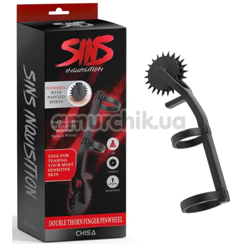 Колесо Вартенберга Sins Inquisition Double Thorn Finger Pinwheel, черное