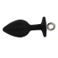 Анальна пробка Silicone Anal Plug With Ring Pull M, чорна - Фото №6