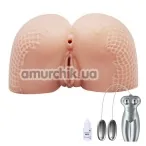 Искусственная вагина и анус с вибрацией Temptation Passion Lady Snug-Fit Pussy 009182, телесная - Фото №1
