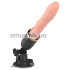 Вібратор з поштовхами і підігрівом Thrusting Dildo Sex Machine Vibrator Heating Function, тілесний - Фото №1