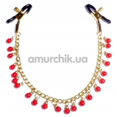 Затискачі для сосків Boss Series Fetish Exclusive Nipple Clamps No.15, червоні - Фото №1