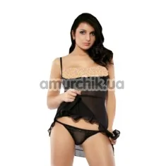Комплект Erolin Hot Nights Black черный: комбинация + трусики (модель ERL300018) - Фото №1