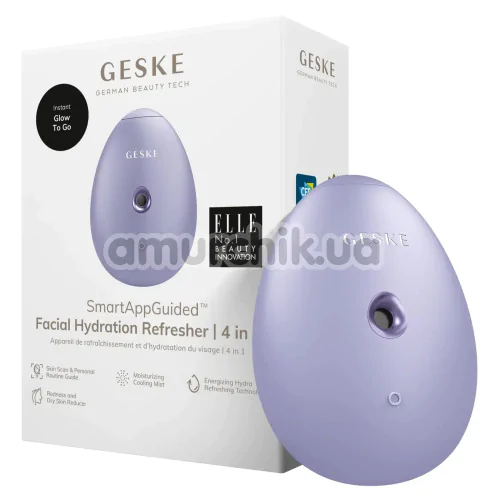 Увлажнитель для кожи лица Geske Facial Hydration Refresher 4 in 1 Oval, сиреневый