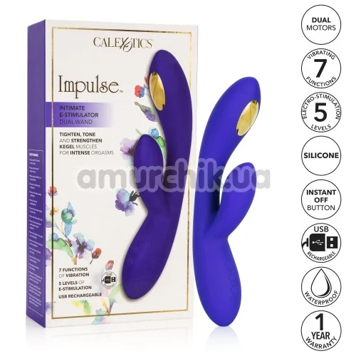 Вібратор з електростимуляцією Impulse Intimate E - Stimulator Dual Wand, фіолетовий