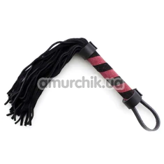 Флоггер DS Fetish Flogger M, чёрно-красный - Фото №1