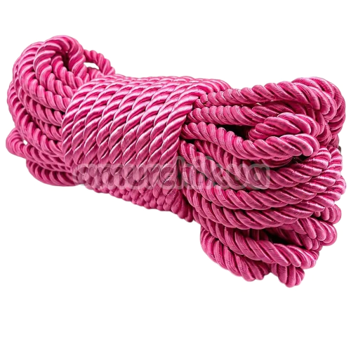 Мотузка для бондажу DS Fetish Silk 10 м, рожева