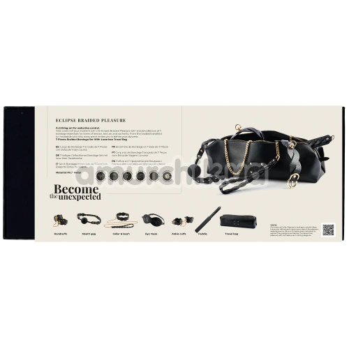 Бондажний набір Guilty Pleasure Eclipse Braided Pleasure Set, чорний