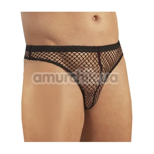 Труси-стрінги чоловічі Men's Net String, чорні - Фото №1