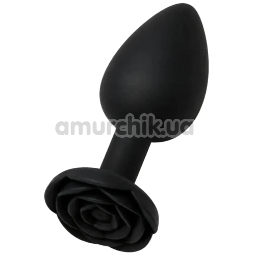 Анальная пробка Alume Silicone Rose Plug S, черная