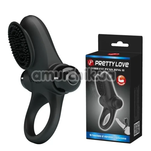 Віброкільце Pretty Love Vibrant Penis Ring II, чорне