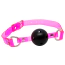 Кляп DS Fetish Neon Ball Gag, розово-черный - Фото №1
