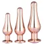 Набор из 3 анальных пробок с розовым кристаллом Gleaming Love Pleasure Plug Set, розовый - Фото №1