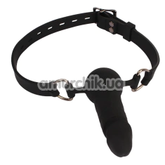 Кляп с фаллоимитатором Behave! Luxury Fetish Dildo Gag, черный - Фото №1