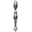 Анальна насадка Hismith Metal Bead Anal Dildo 8.48, срібна - Фото №3