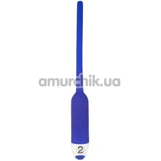 Уретральна вставка з вібрацією для чоловіків Silikon Dilator, синя - Фото №1