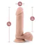 Вібратор з поштовхами Dr. Skin Silicone Dr. Beckham 7 Thumping Dildo, тілесний - Фото №4